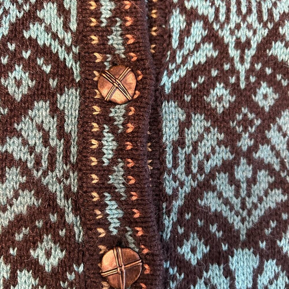 Nomadic Traders Blue/Black Button-Up Cardigan Swe… - image 7